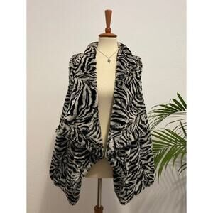 Michael Kors Black Faux Fur Vest Size Small